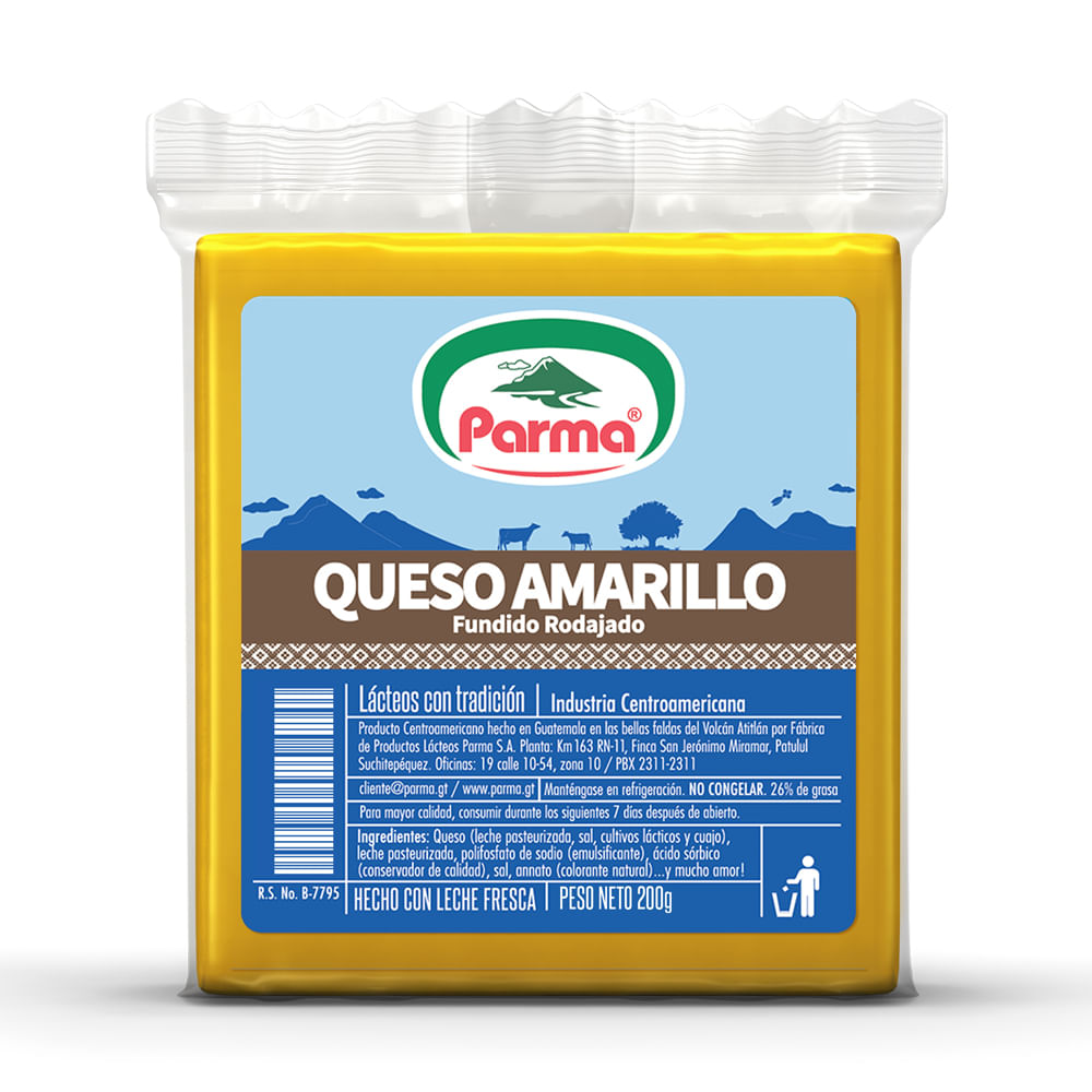 Queso Amarillo Rodajado Parma