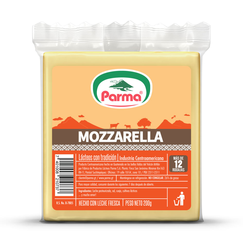 Queso Mozzarella Rodajado Parma