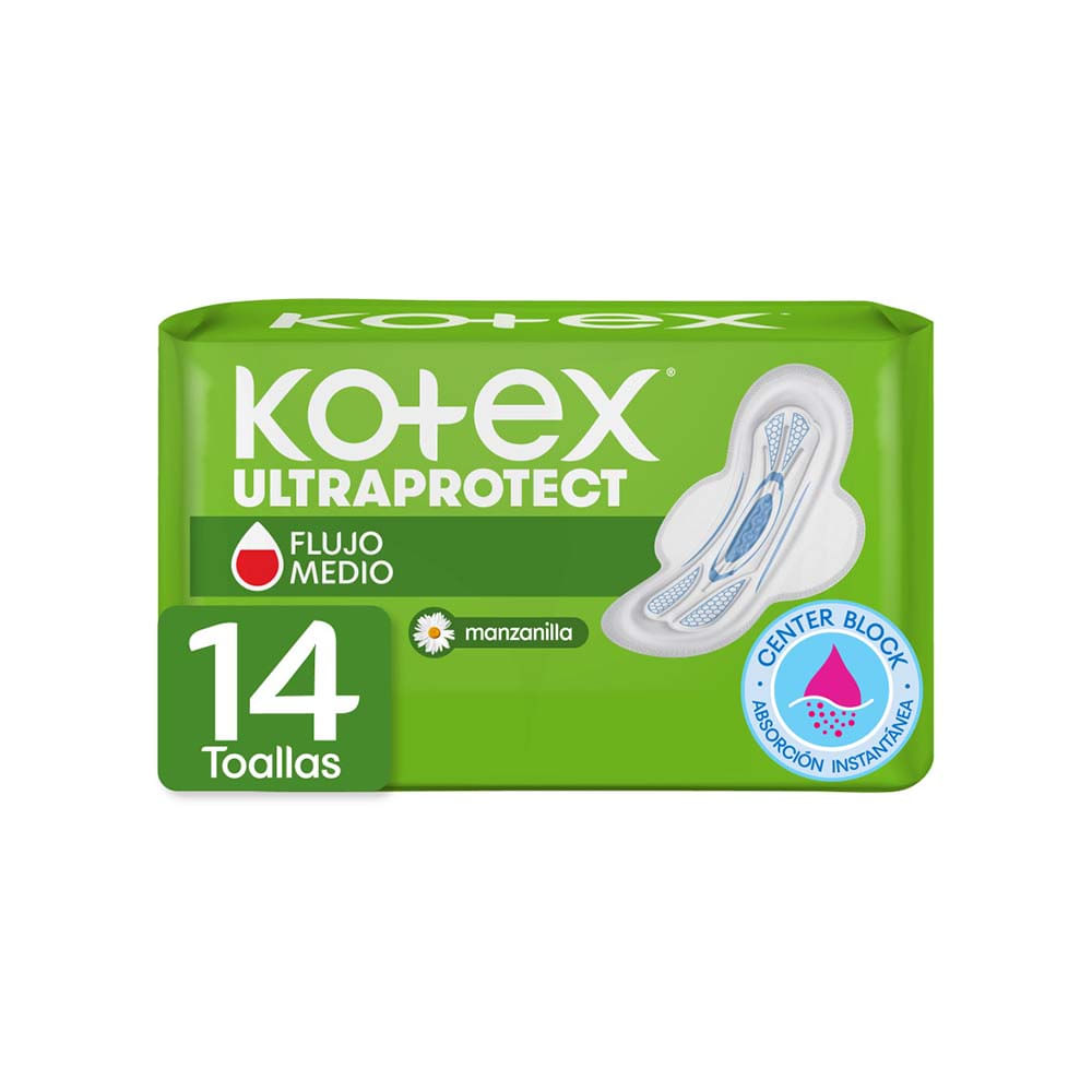 Toalla Femenina Ultraprotect Manzanilla Kotex