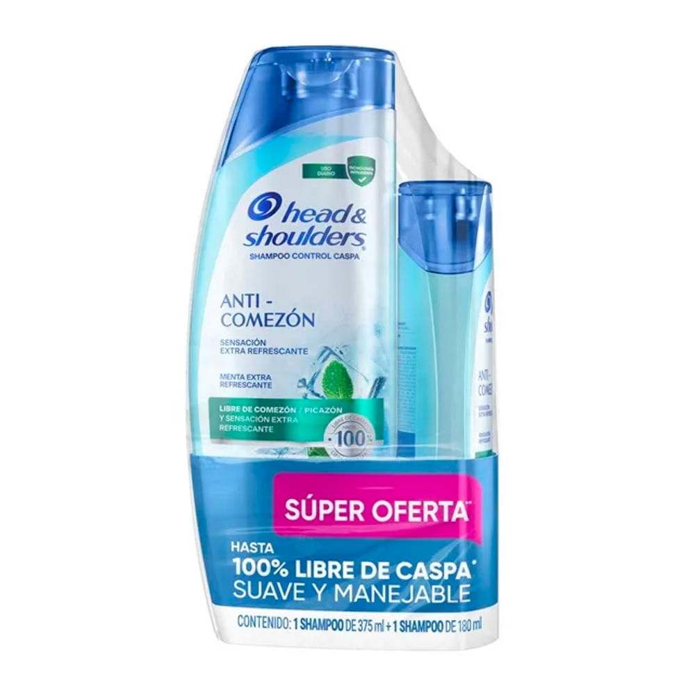 Shampoo Anti Comezón Head & Shoulders 375ml.+ 180ml.