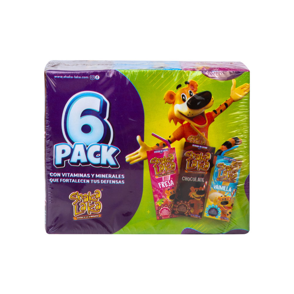 Bebida Láctea Saborizada Surtido Shaka Laka 6 Pack