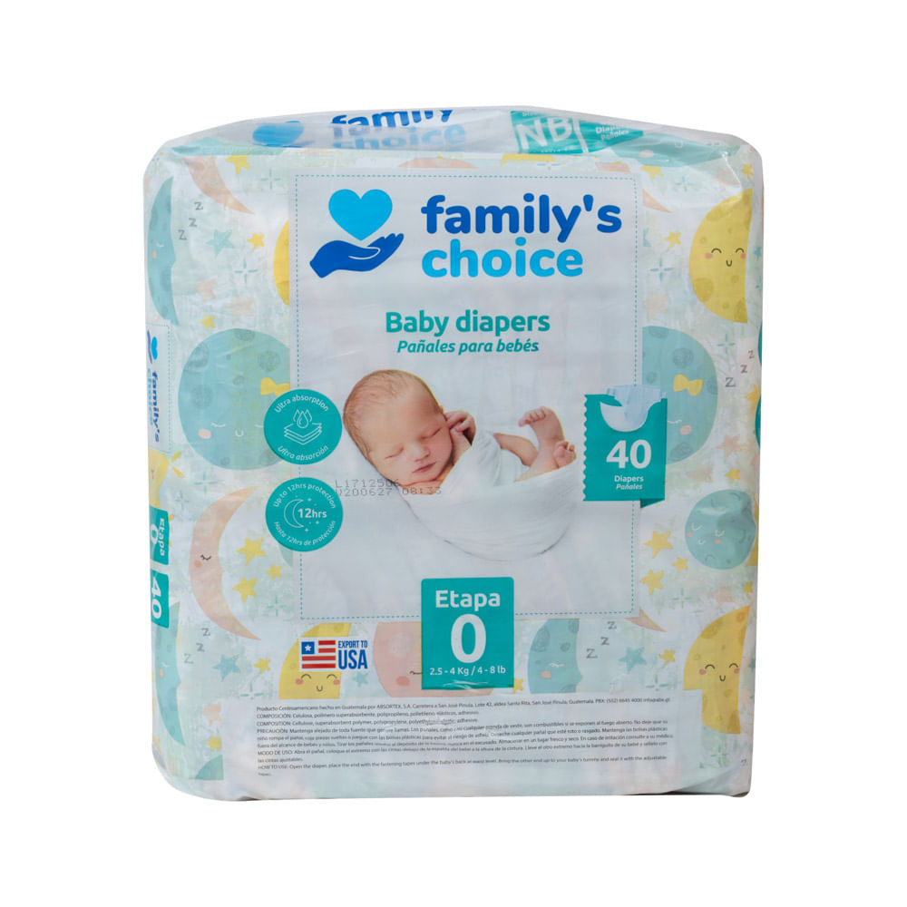 Pañal Desechable Talla 0 Family's Choice