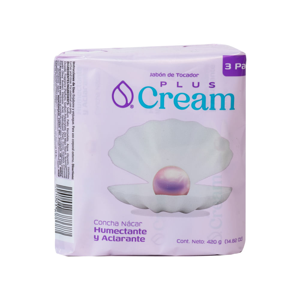 Jabón Pastilla Concha Nácar Plus Cream 3 Pack