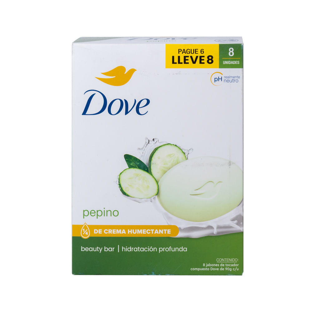 Jabón Pastilla Pepino Dove 8 Pack
