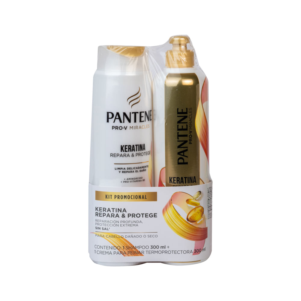 Shampoo Pro-V Keratina Pantene 600ml. + Crema
