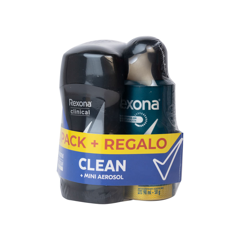 Desodorante Hombre Clean + Mini 116gr.