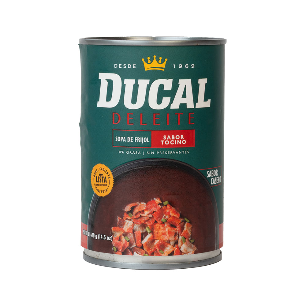 Sopa De Frijol Sabor Tocino Ducal