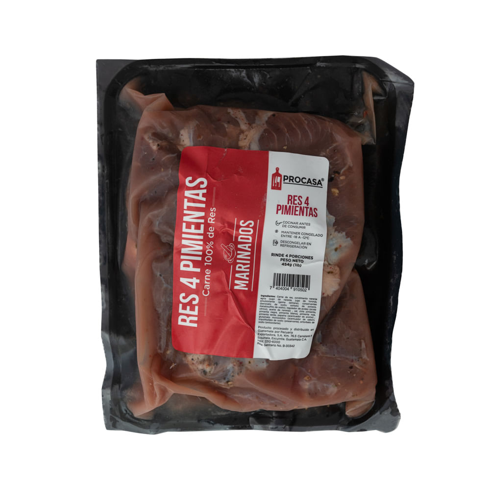 Carne De Res 4 Pimientas Marinado Procasa