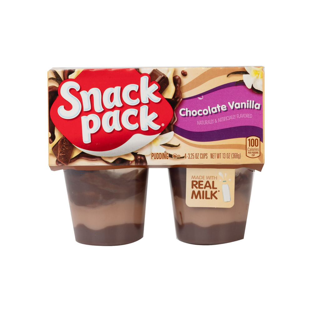 Pudin Chocolate Vainilla Snack Pack 4 Pack