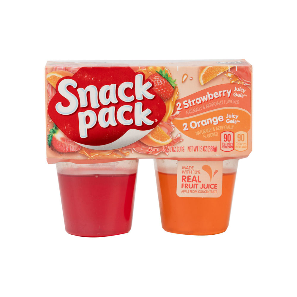 Gelatina Naranja Fresa Snack Pack