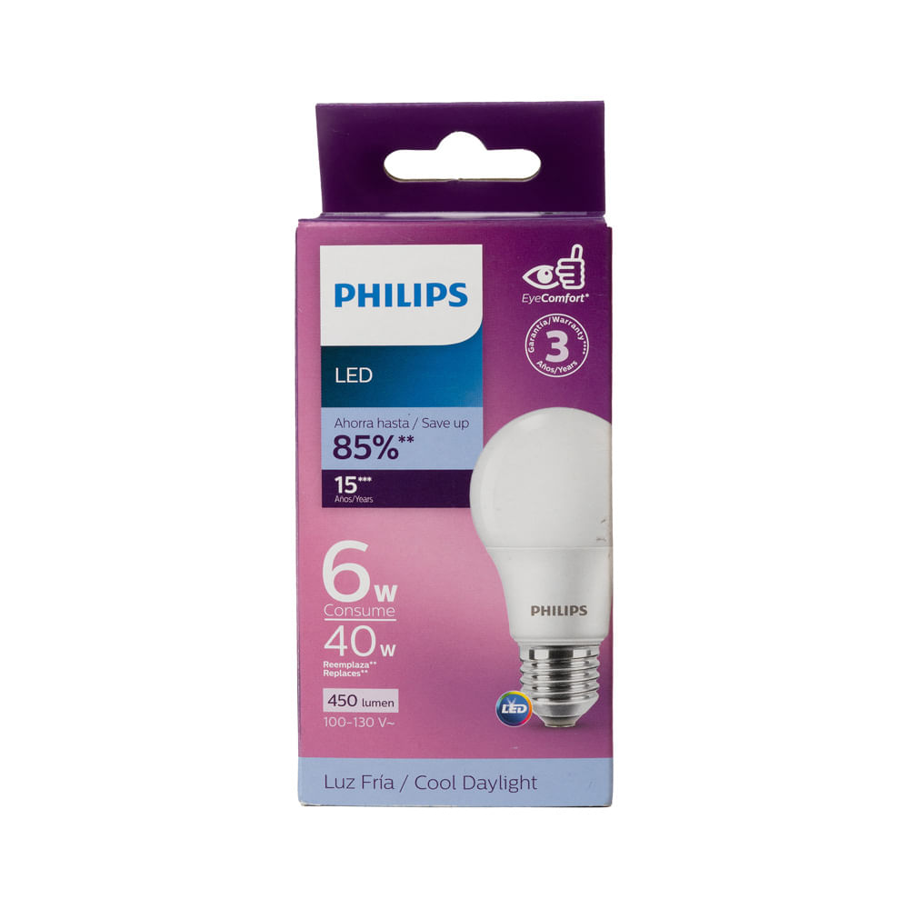 Foco Led 6W Luz Fría Philips