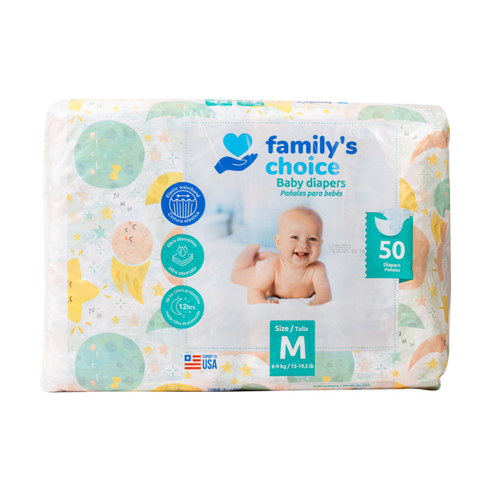 Pañal Desechable Talla M Family Choice
