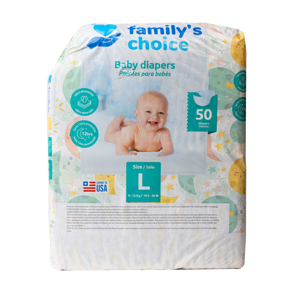 Pañal Desechable Talla L Family Choice