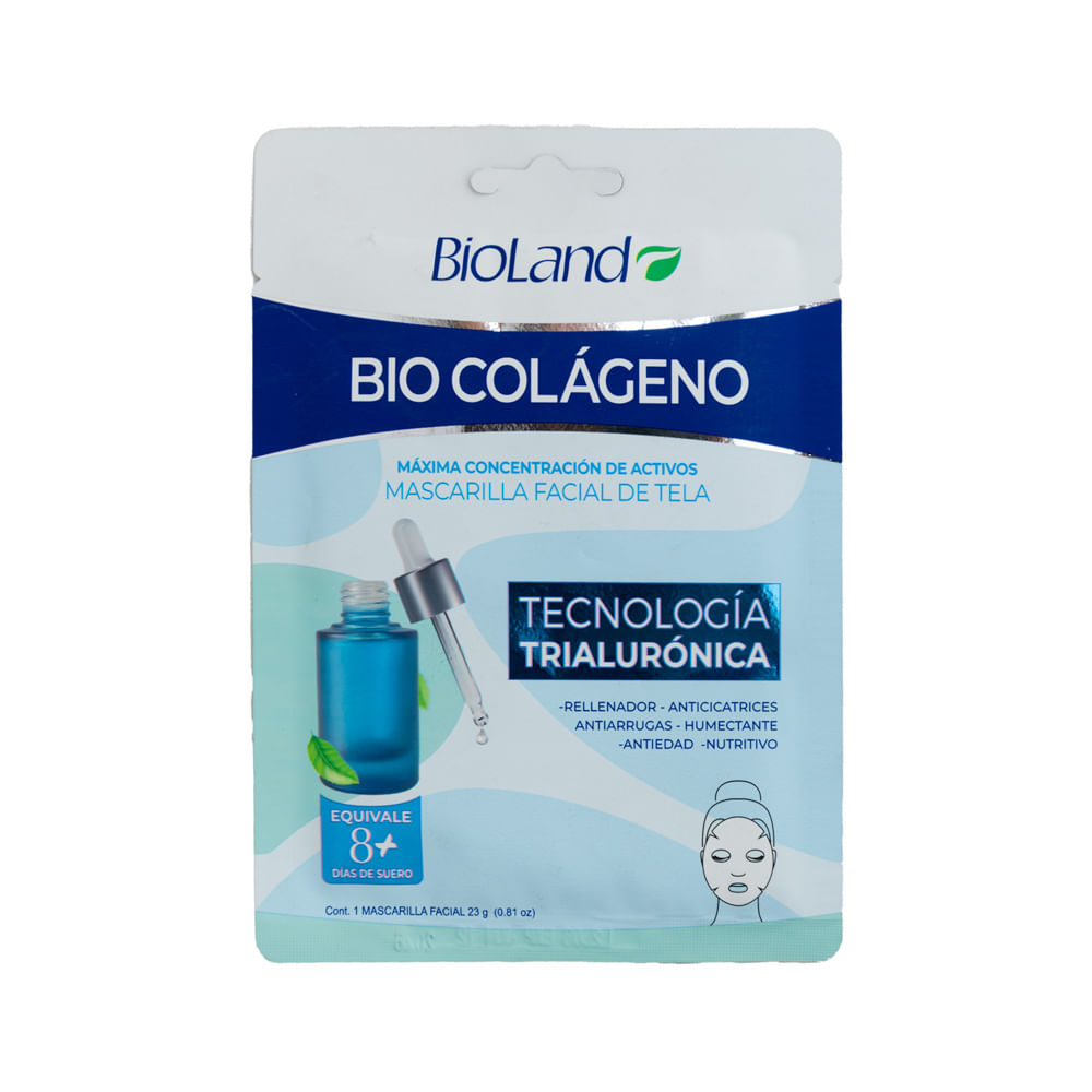 Mascarilla Facial De Tela Bio Colágeno Bioland