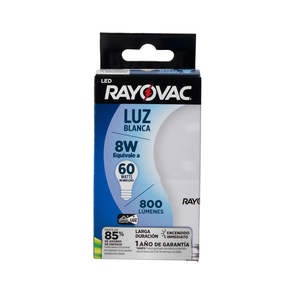 Foco Led 8W Luz Blanca Rayovac
