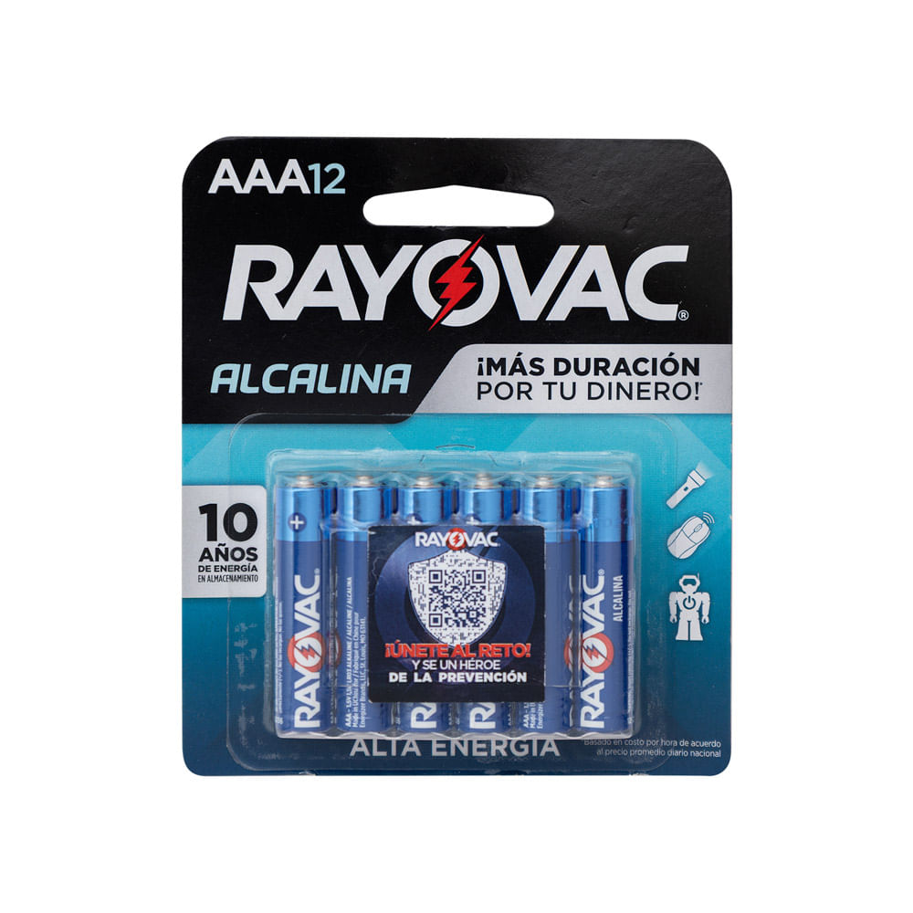 Batería Alcalina AAA Rayovac