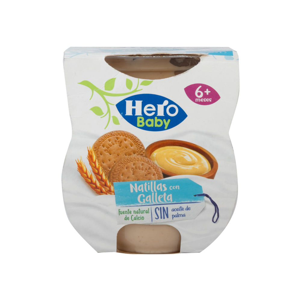 Compota Natilla Con Galleta Hero Baby 2 Pack