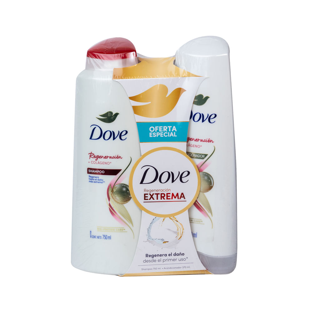 Shampoo Regeneración Extrema Dove 750ml. + Acondicionador 400ml.