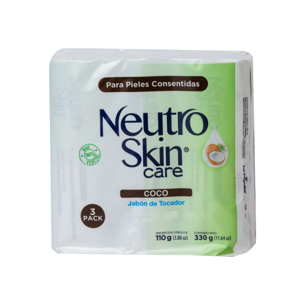 Jabón Pastilla Coco Neutroskin 3 Pack