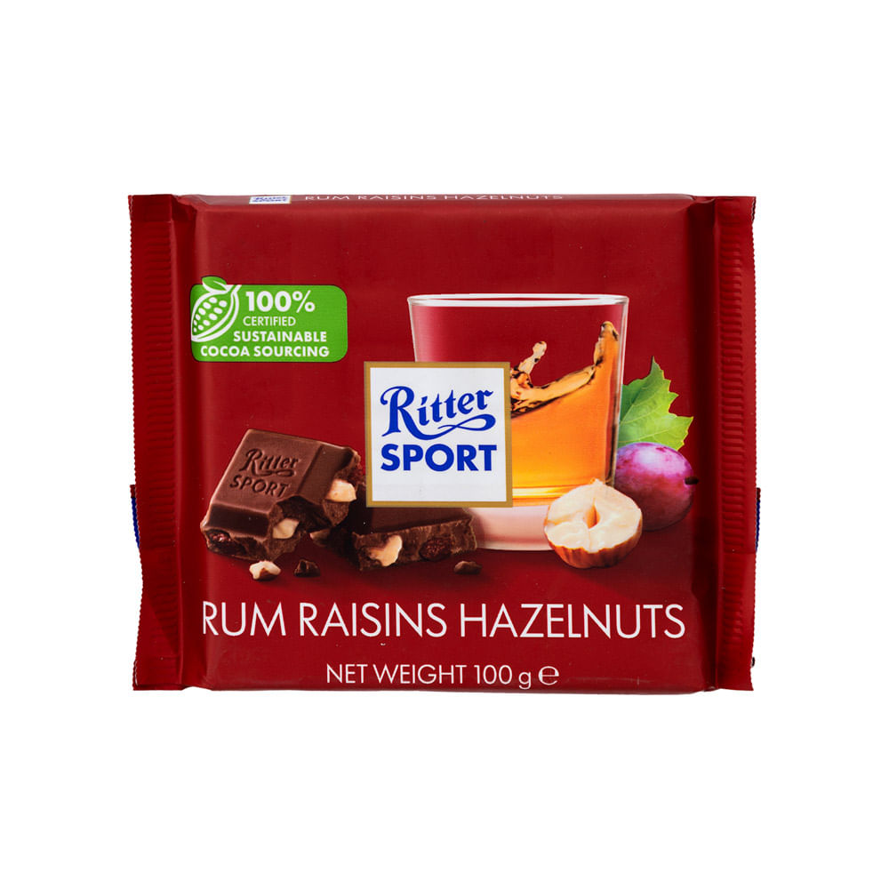 Ritter Sport Chocolate Ron Con Pasas