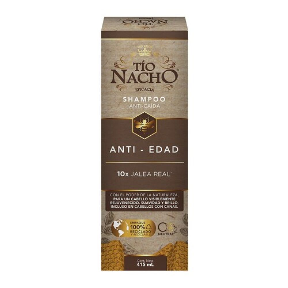 Shampoo Antiedad Nutrición y Brillo Tío Nacho