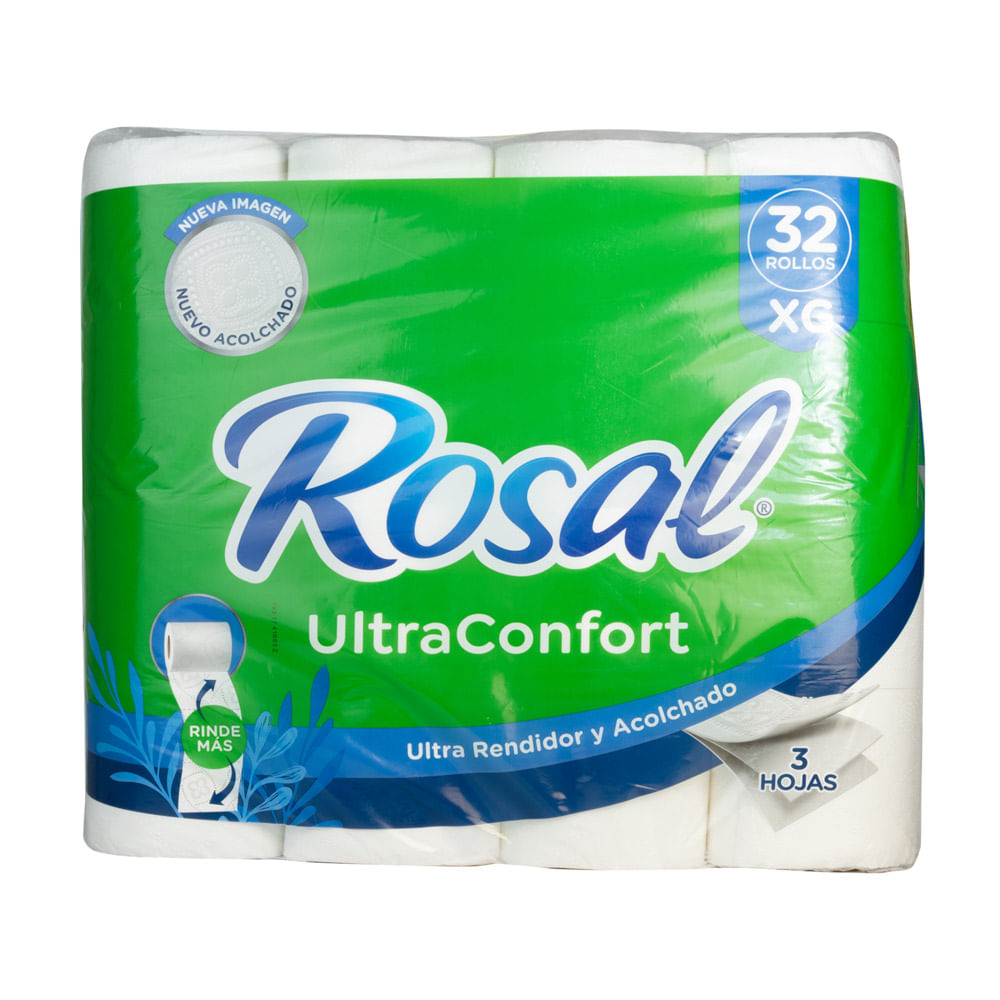 Papel Higiénico Triple Hoja Ultra Confort Rosal