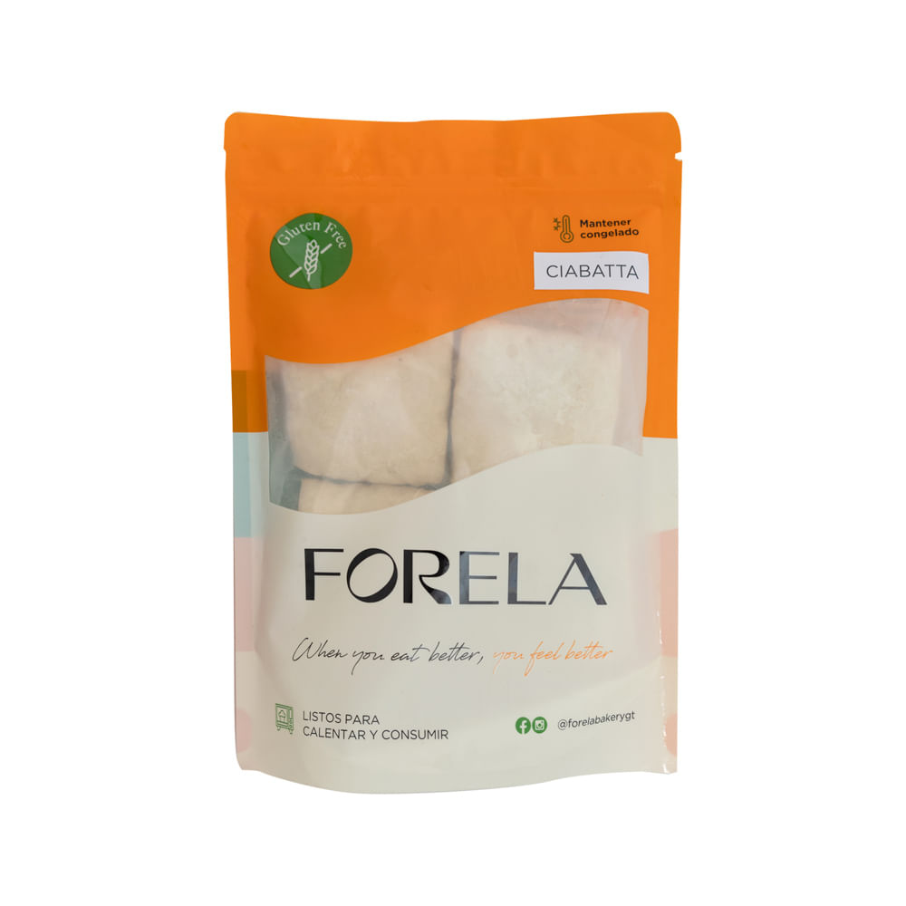 Pan Ciabatta Sin Gluten Forela