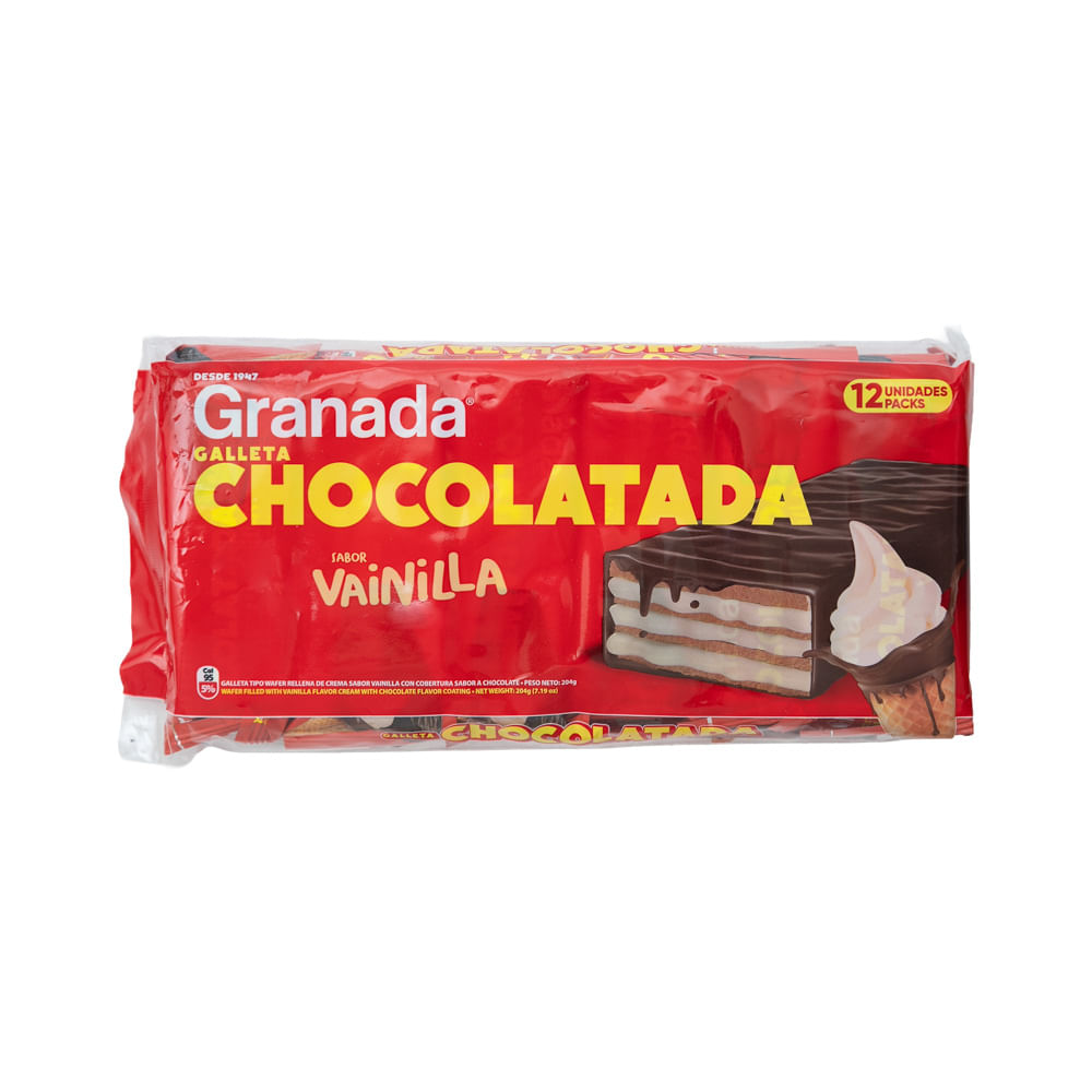 Galleta Chocolatada Sabor Vainilla Granada