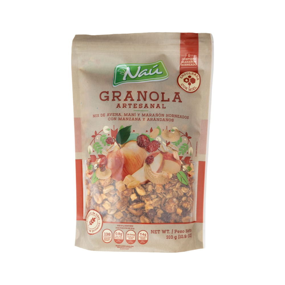 Granola Artesanal Manzana Y Arándanos Nau