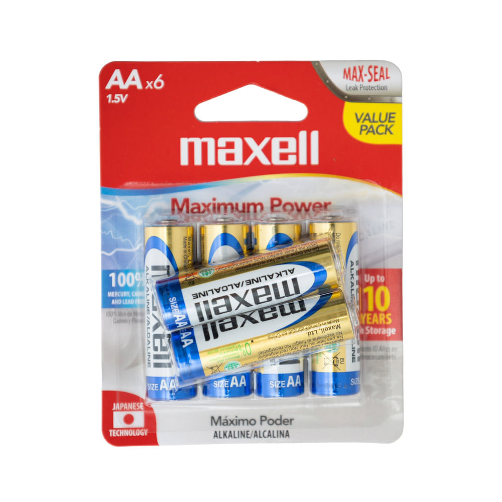 Batería Alcalina Maximun Power AA Maxell
