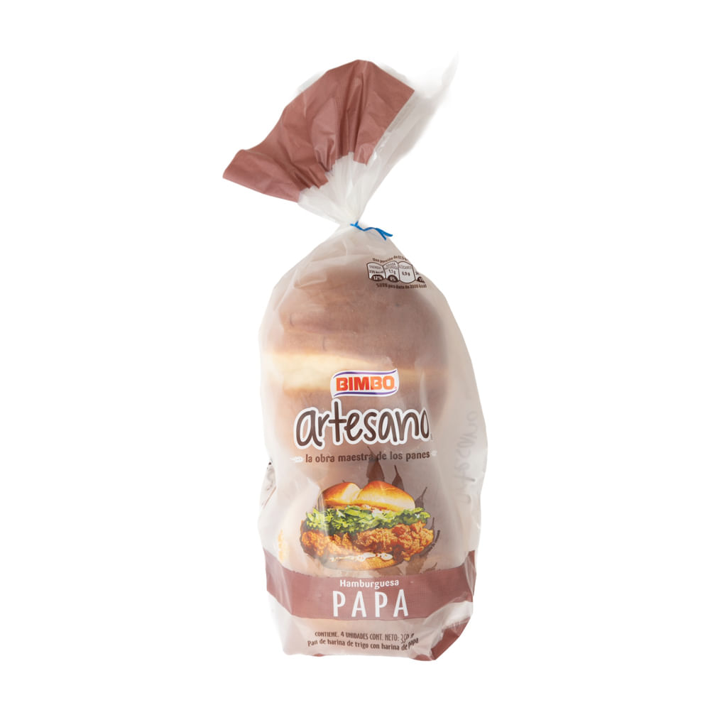 Pan Hamburguesa Papa Artesano Bimbo