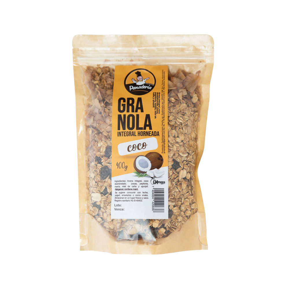 Granola Integral Horneada Coco Panadería
