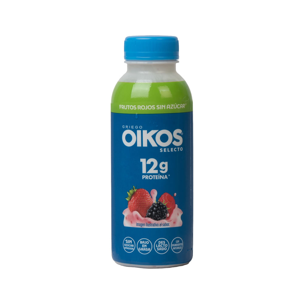 Yogurt Griego Sin Azúcar Frutos Rojos Oikos