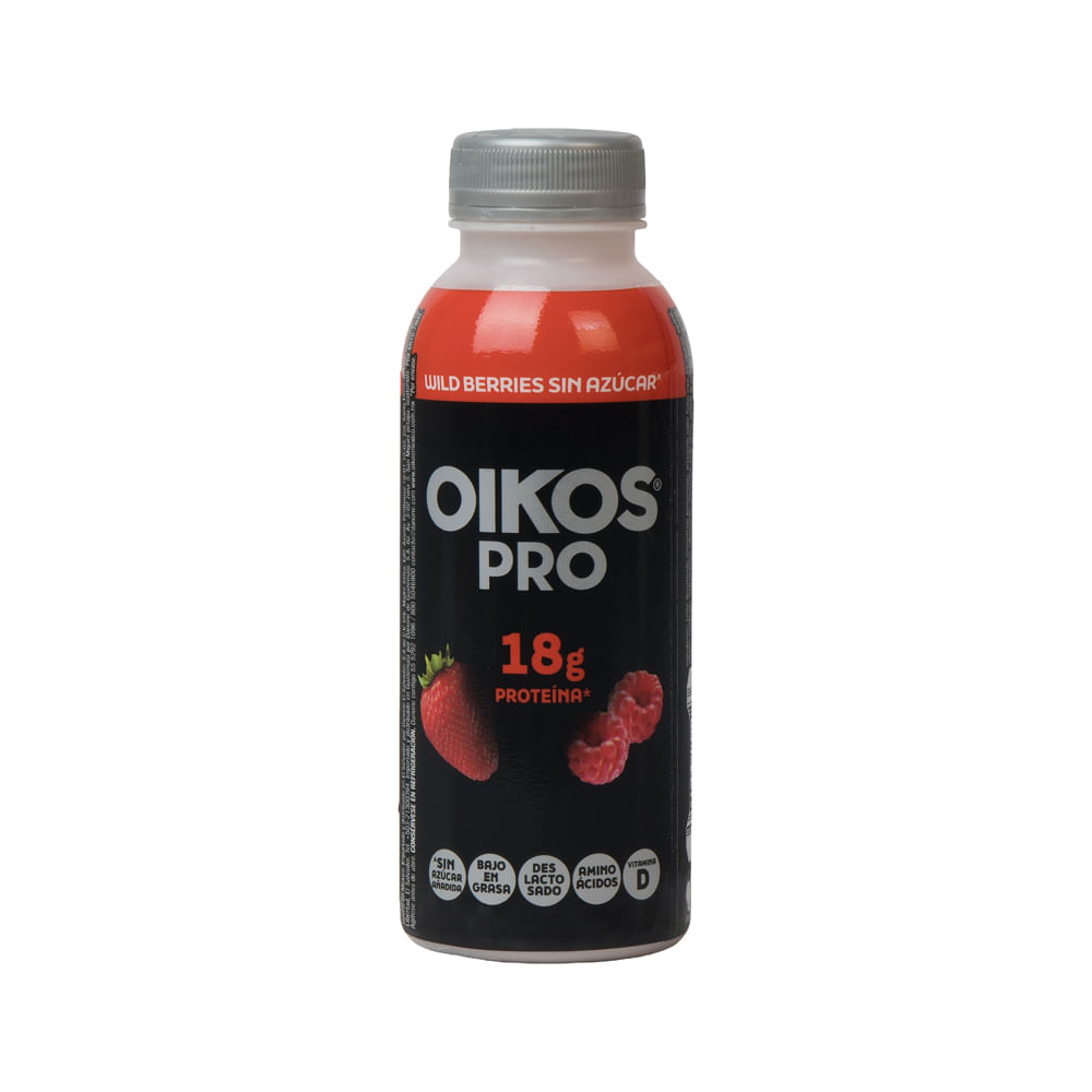 Yogurt Griego Sin Azúcar Frutos Rojos Oikos Pro