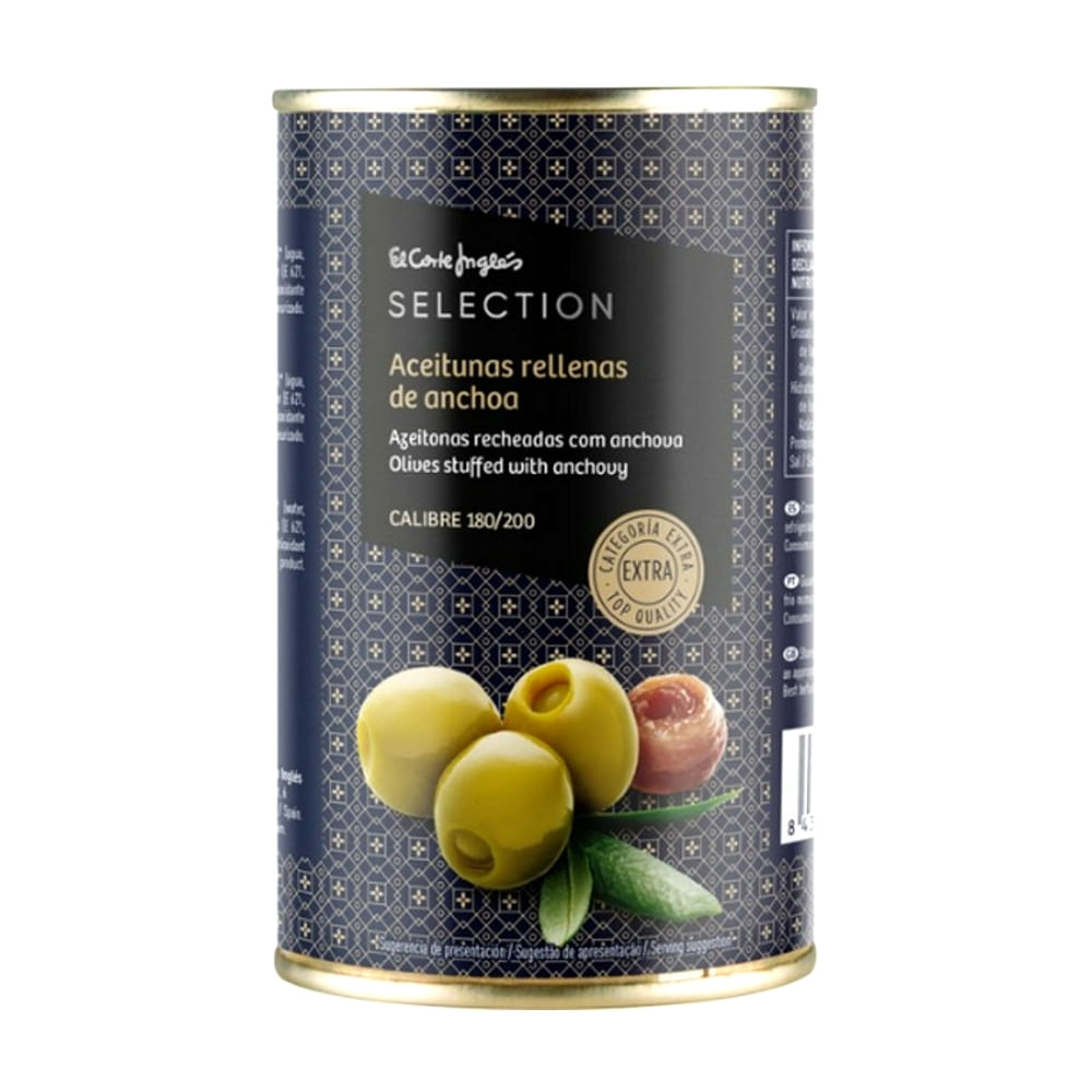 Aceitunas Verdes Rellenas Anchoa El Corte Ingles
