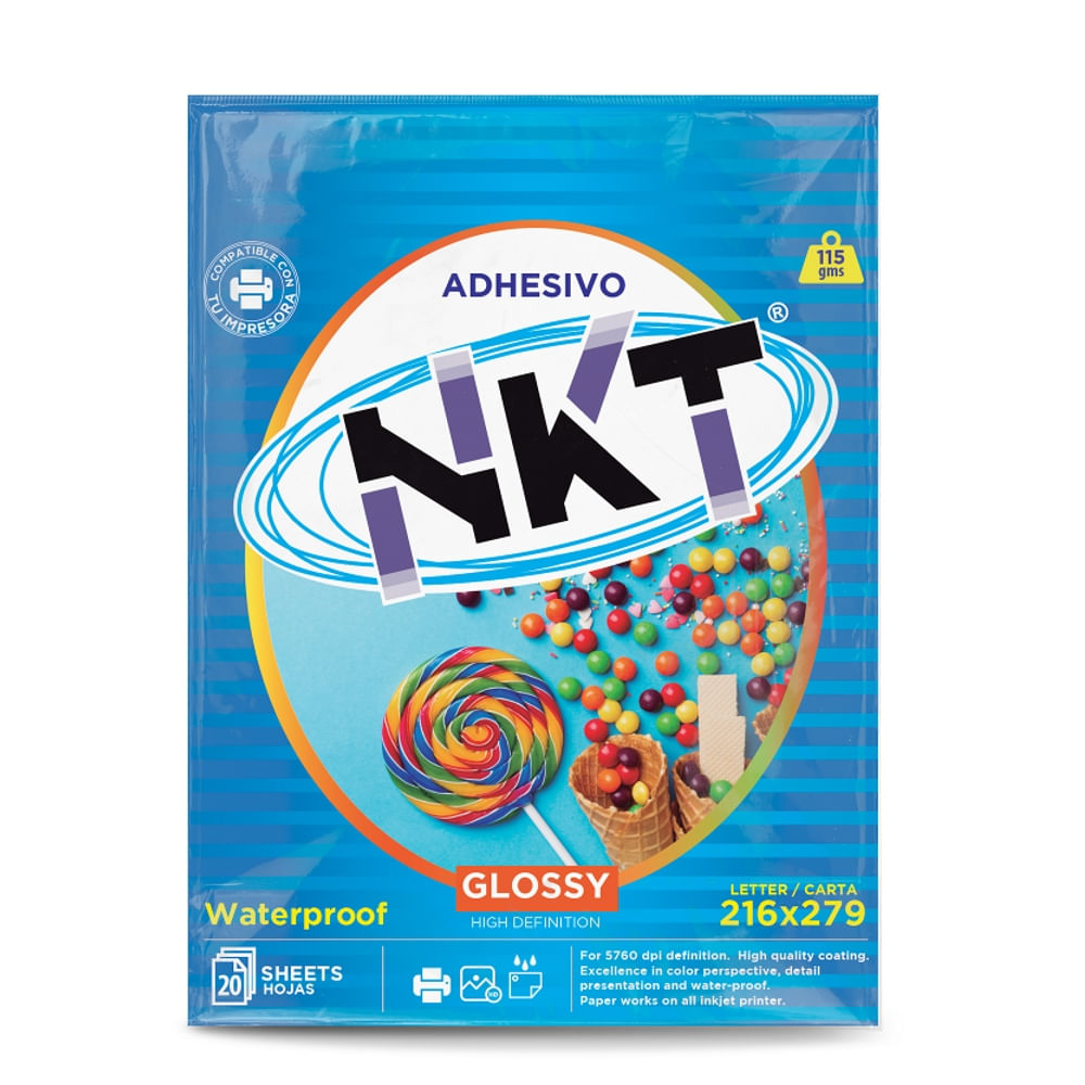 Papel Adhesivo Tamaño Carta Nkt