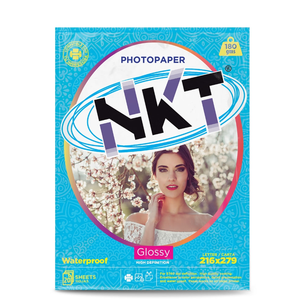 Papel Fotográfico Glossy Tamaño Carta Nkt