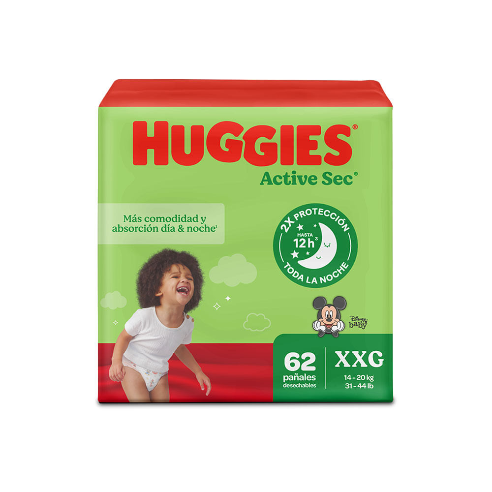 Pañal Desechable Talla XXG/5 Active Sec Huggies