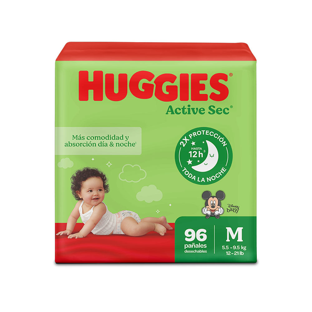 Pañal Desechable Talla M/2 Active Sec Huggies