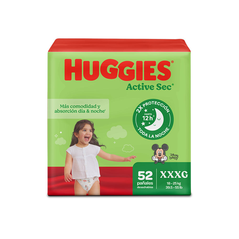Pañal Desechable Talla XXXG/6 Active Sec Huggies