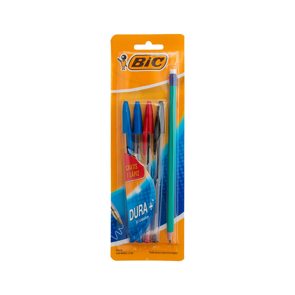 Bolígrafos Clásicos Bic + Lápiz