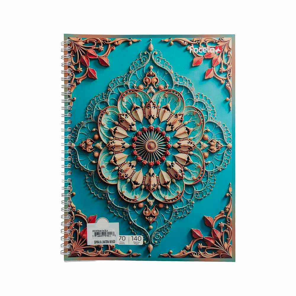Cuaderno Espiral 1 Materia Cuadros Facela