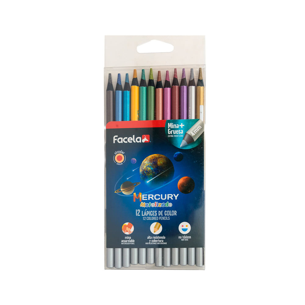 Lápices Mercury Metalizados Facela