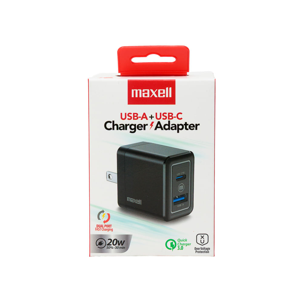 Cargador Usb-A y Usb-C Maxell