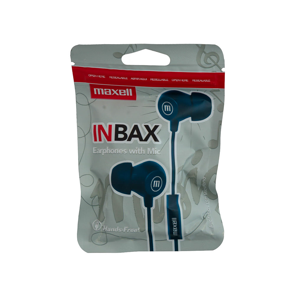Audífono Azul Inbax Con Micrófono Maxell