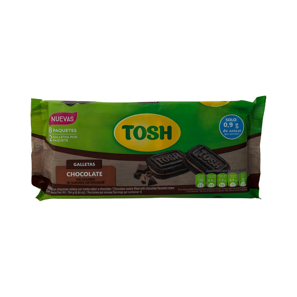 Galleta Relleno Chocolate Tosh