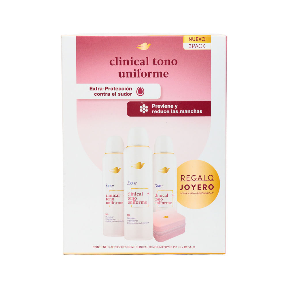Desodorante Dama Clinical Tono Uniforme Dove + Regalo