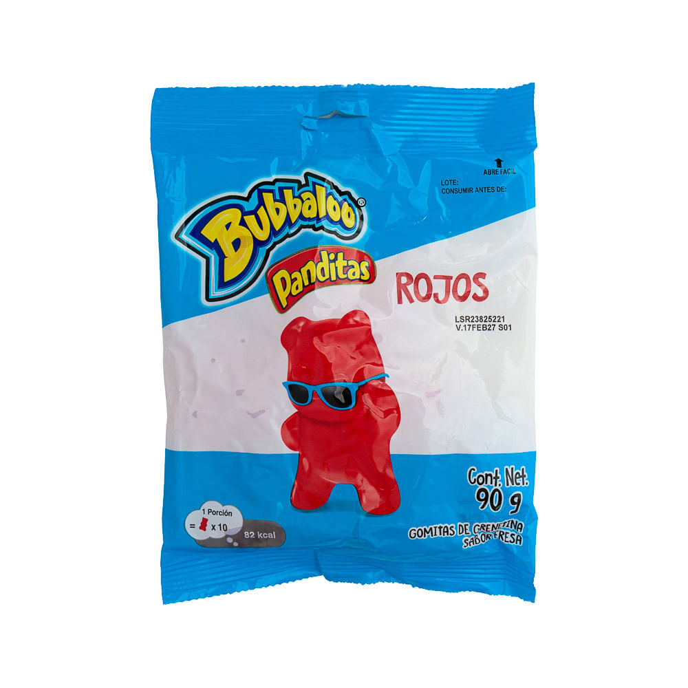 Gomitas Panditas Rojos Bubbaloo