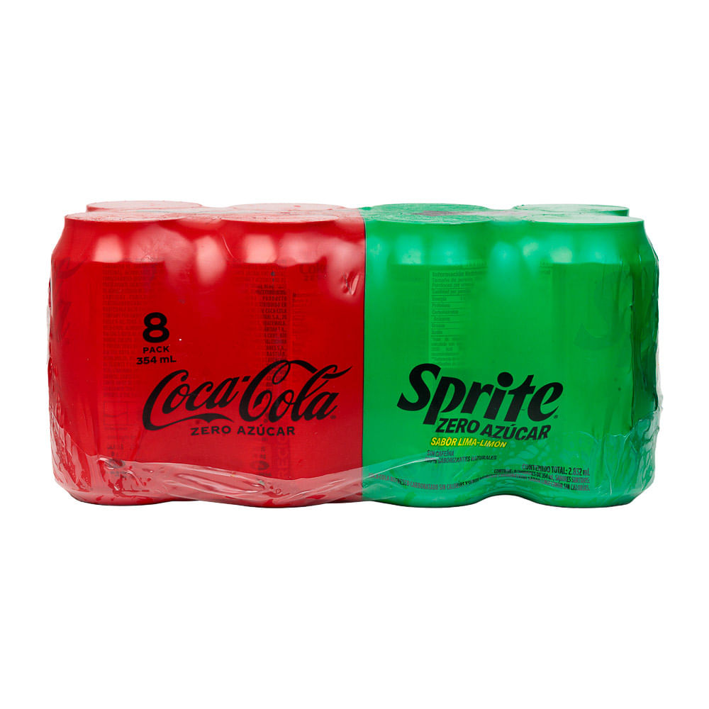 Coca Cola Zero + Sprite Zero 8 Pack Lata
