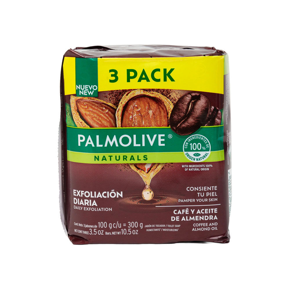 Jabón Pastilla Café Y Almendras Palmolive 3 Pack